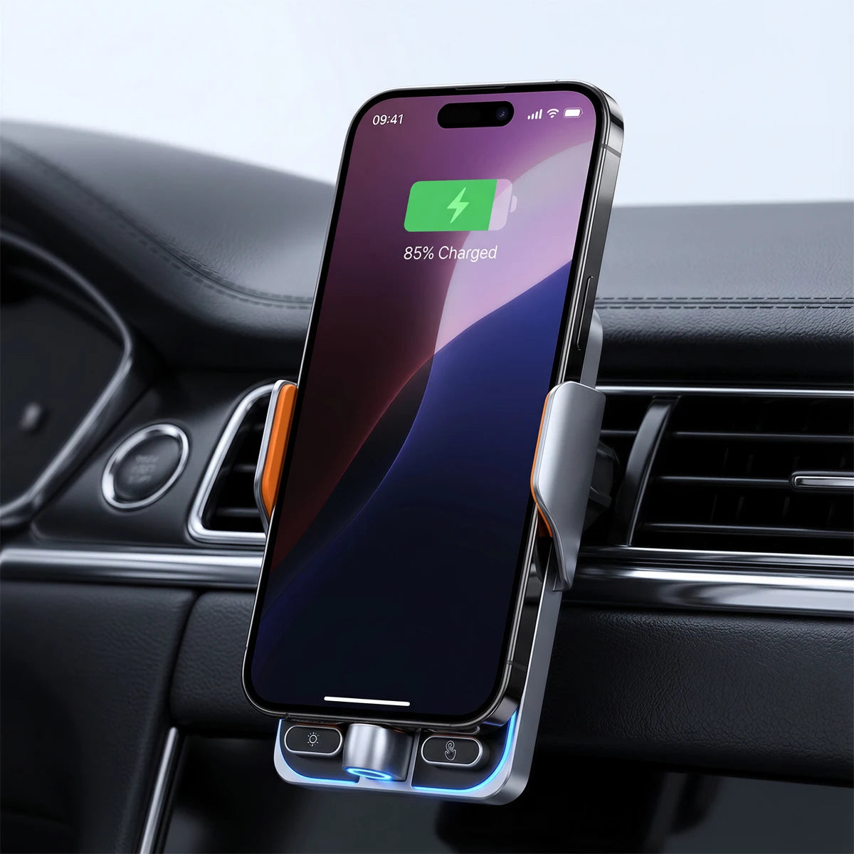 For 2015-2017 Hyundai Sonata LF Car Phone Holder Wireless Charger Magsafe Holder Auto Clamping Strong Magnet Car Accessories