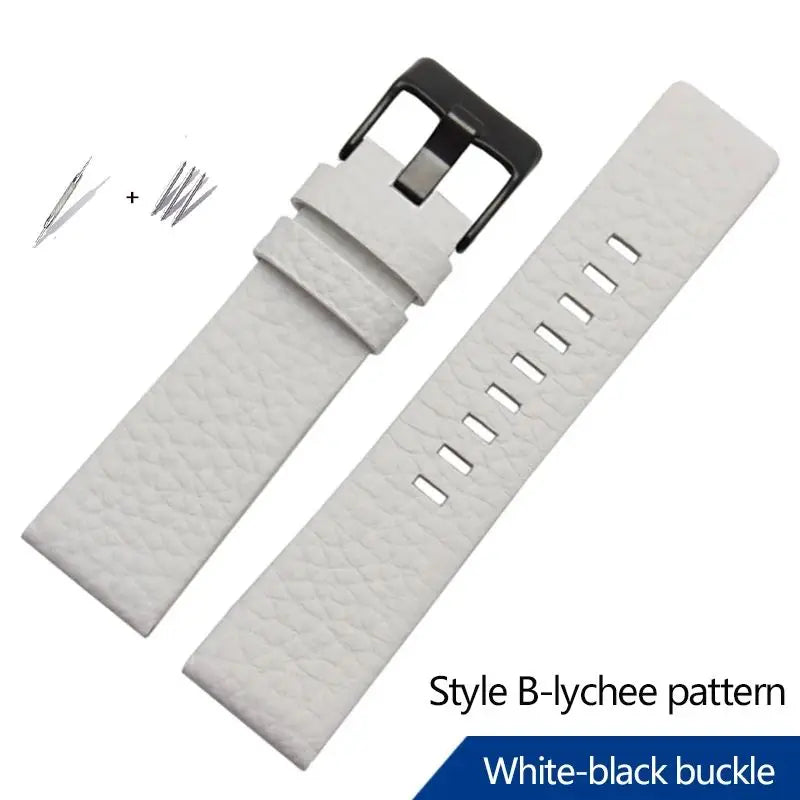 22/24/26/28/30/32mm For diesel Genuine Leather Strap Bracelet DZ7311 DZ7332 DZ7314 DZ1405 DZ4323 Watch Band Man's Black Brown