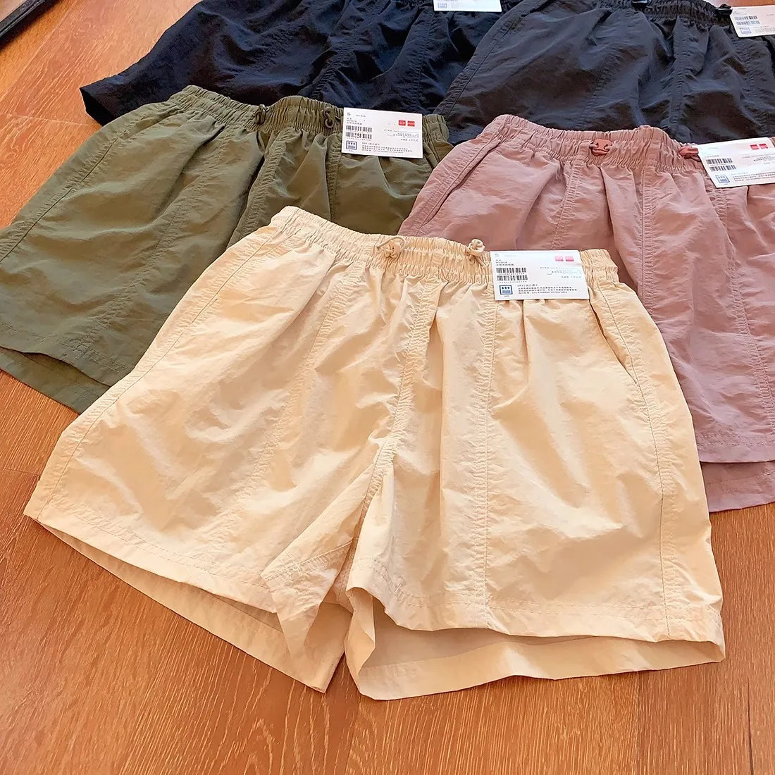 Summer New Women's Casual Thin Quick Dry Sport Shorts High Waist Wide Leg Pants High Waist Absorb Sweat Summer Fashion