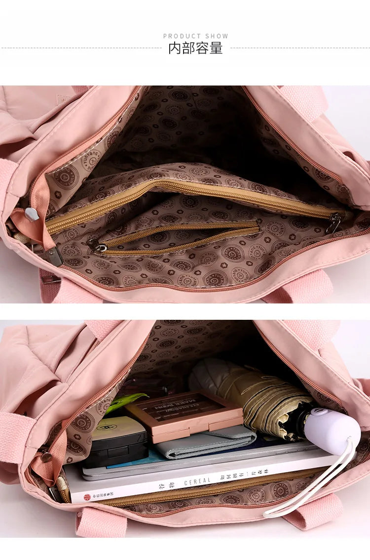 Women Bag Crossbody Nylon Large Capacity Shoulder Bag Lightweight Handbag Maternity Diaper Baby Bag For Mom Travel Dropshipping