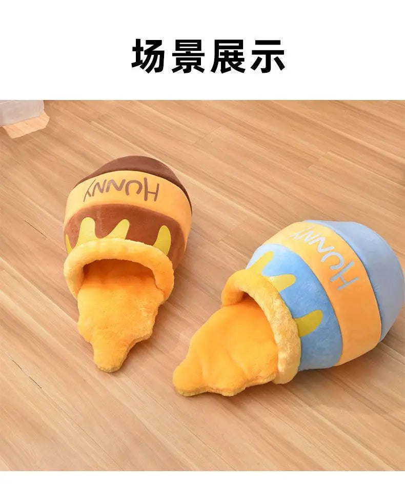 Autumn/Winter Trendy Honey Jar Cat House - Enclosed and Insulated Small Dog Kennel for All Seasons Pet Bed