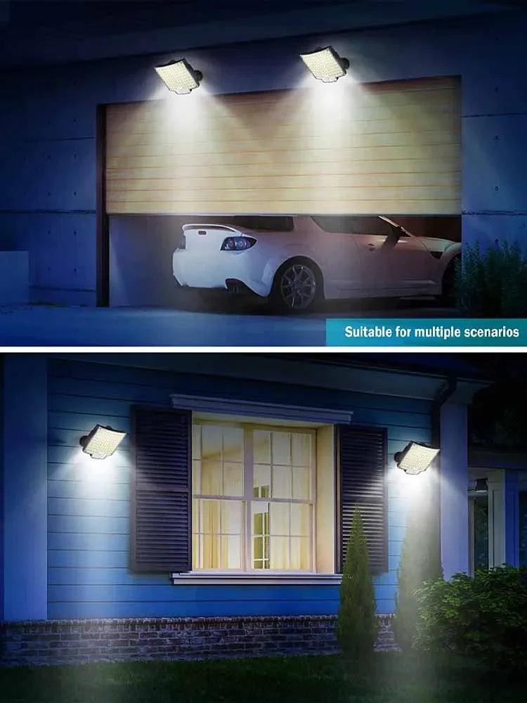 106LED Split Solar Lamp 3 Lighting Mode Outdoor Decoration Sunlight Wall Light PIR Motion Sensor Waterproof Garden Garage Lamp