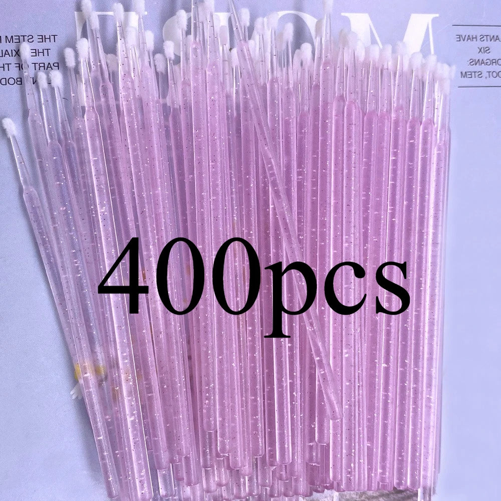400/800pcs Micro Brush Crystal Lash Removing Swab Microbrush Mascara Wands Applicator Eyelash Extension Makeup brushes Tools