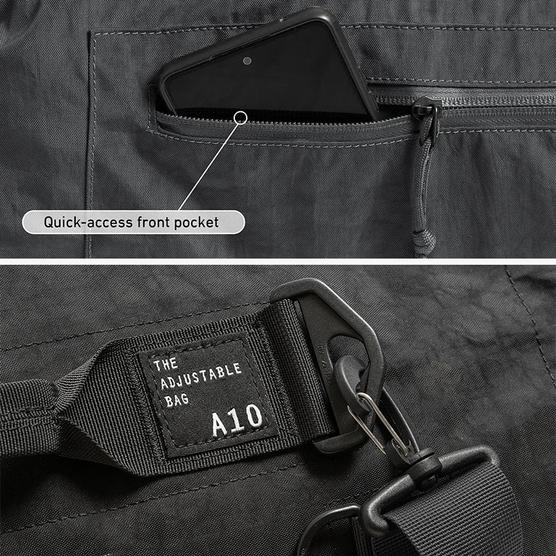 60L Travel Duffel Bag, Adjustable Sports Duffle Bag Upgraded Waterproof Gym Bag Overnight Weekender Bag Foldable Travel Backpack