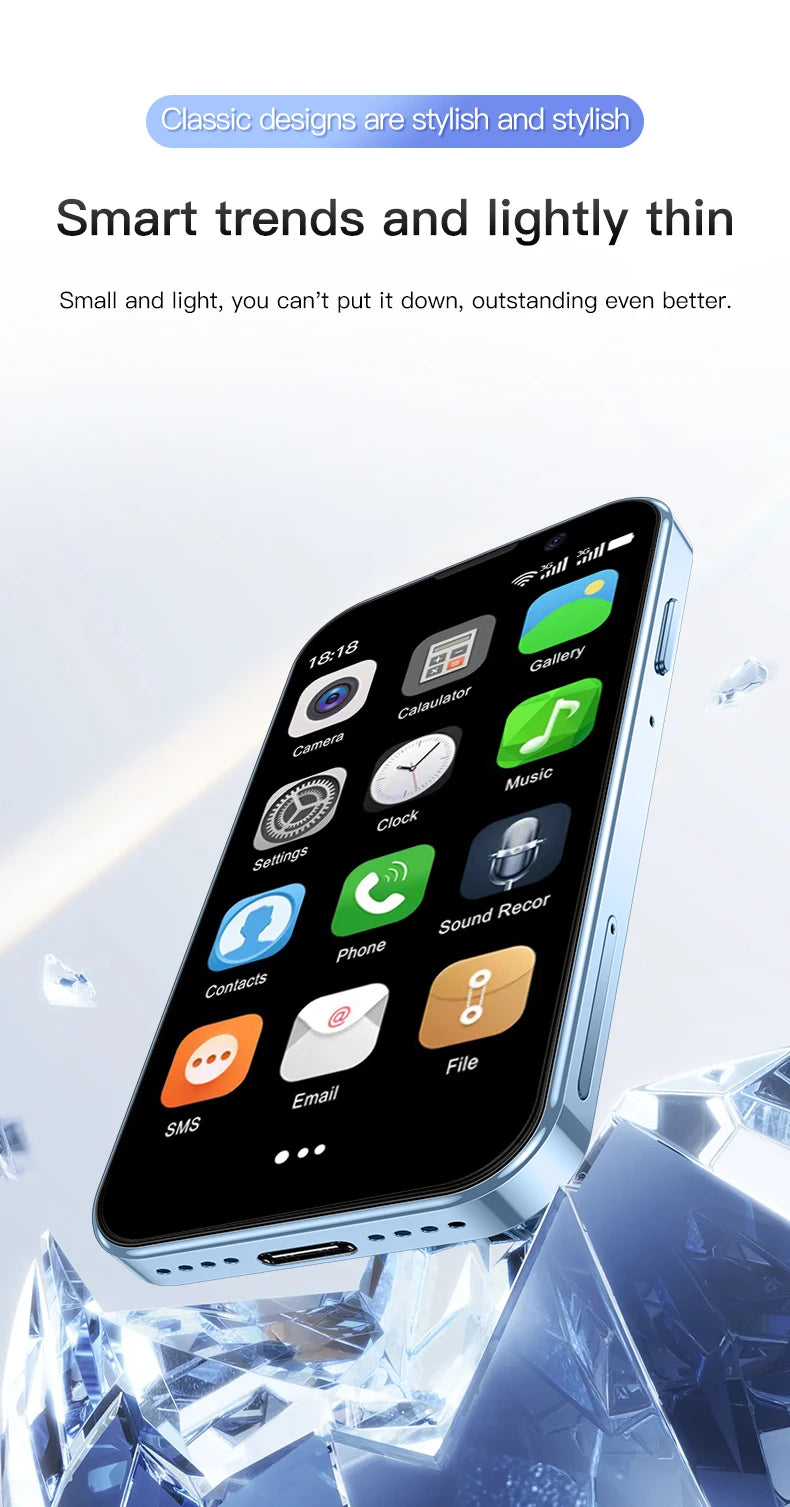 2025 New Mini Android Smartphone 3G WCDMA 2GB RAM 16GB ROM 3.0" Display 5MP Camera Dual SIM Smart Cellphone Play Store WhatsAPP