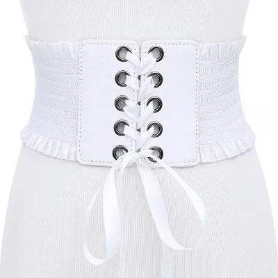 Women Wide Corset Belt Waistband Female Elastic High Waist Bandages Girdle Belts for Coat Dress Shirt Feminin Ceinture Corsets