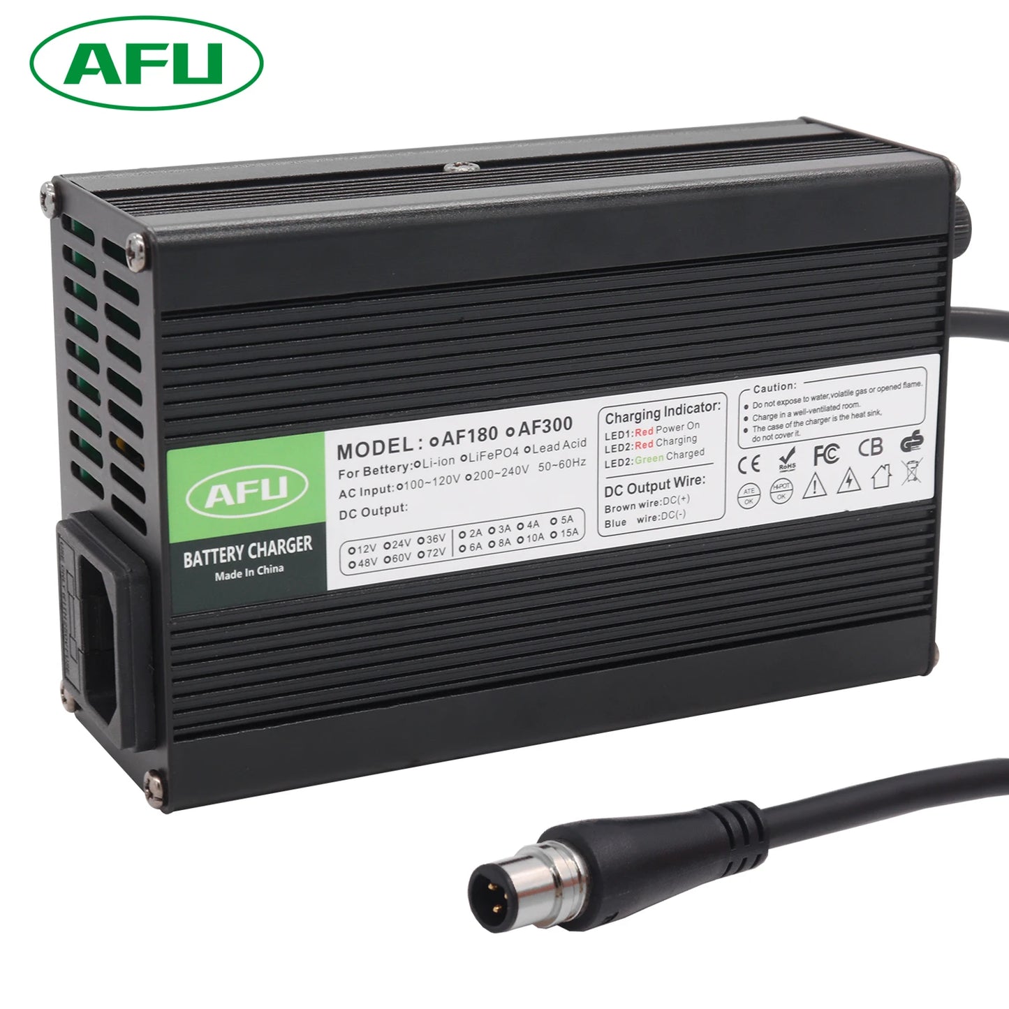 58.8V 4A 5A Li-ion Battery Smart Charger Used For 14S 51.8V Li-ion Battery 3pin Male RPG0021 Plug