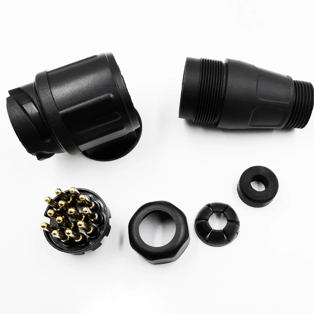 13Pin Trailer Plug 12V Towing Bar Socket 13 Pole Caravan Wiring Electrical Connector Trailer Electrical Connector for Vehicle RV