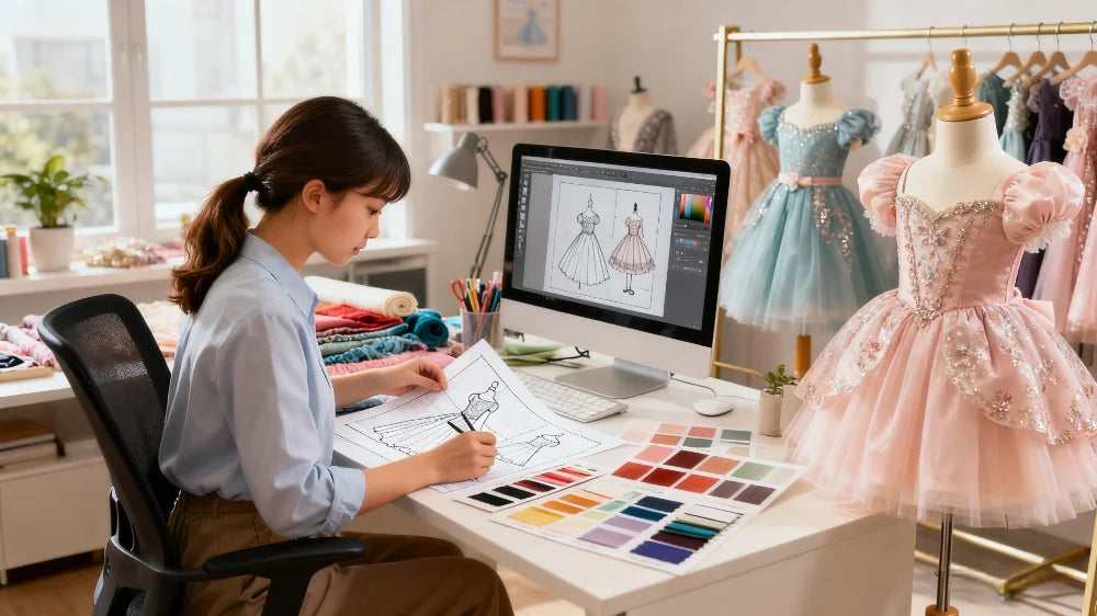 Custom Flower Girl Dress First Christmas Dress Wedding Party Gown Blush Pink Sequin Lace Long Sleeve Kids Evening Dress فسات