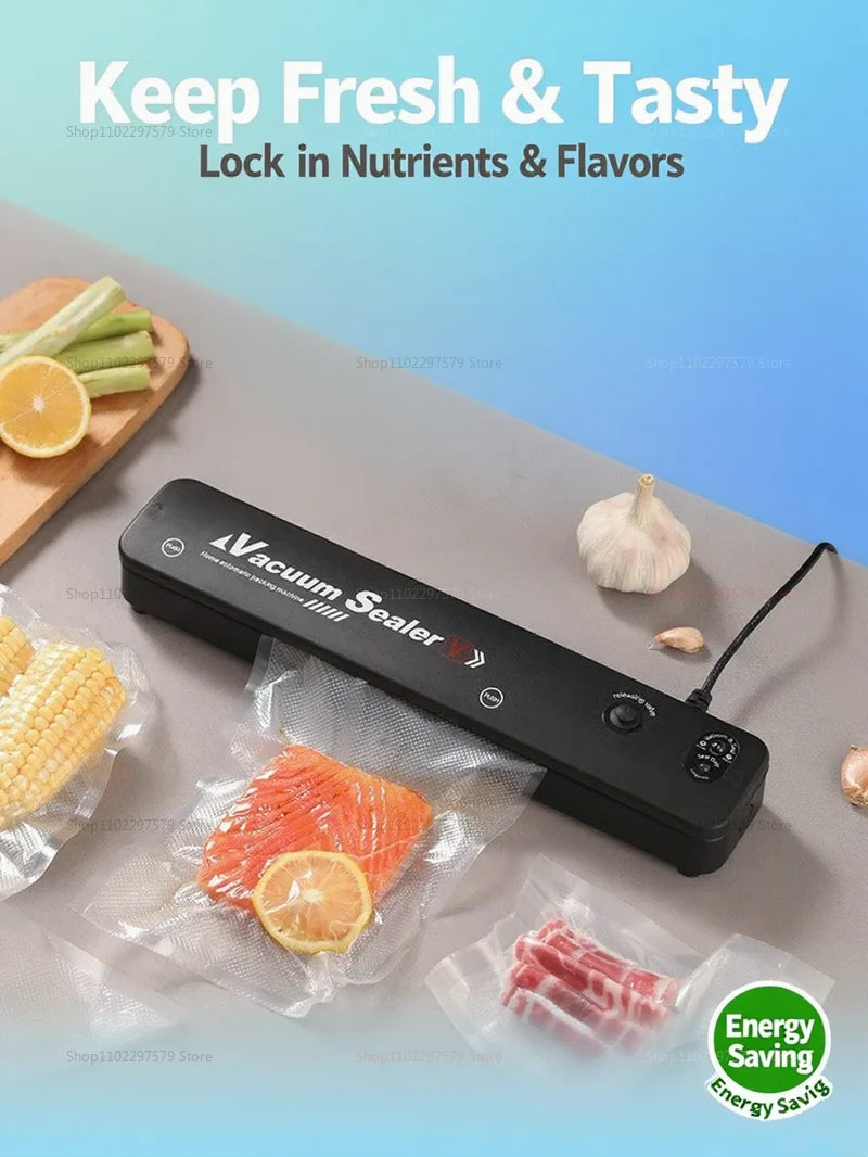 Vacuum sealer machine, with 2 modes, including vacuum seal bags, for food preservation, fruit sealing kitchen utensils
