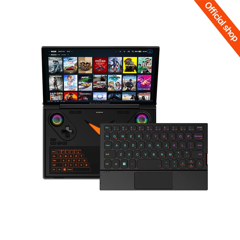 OneXPlayer G1 Gaming Laptop AMD Ryzen AI 9 HX 370 &amp; Intel Core Ultra 7 255H Portable 8.8 Inch 144Hz Dual-Mode Keyboard Computer