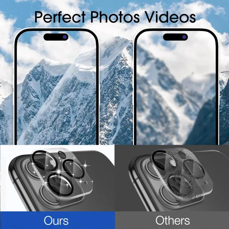Tempered Glass Camera Lens Protector for Iphone16 15 14 13 Plus Pro Max HD Camera Tempered Glass Anti-scratch Film for IPhone