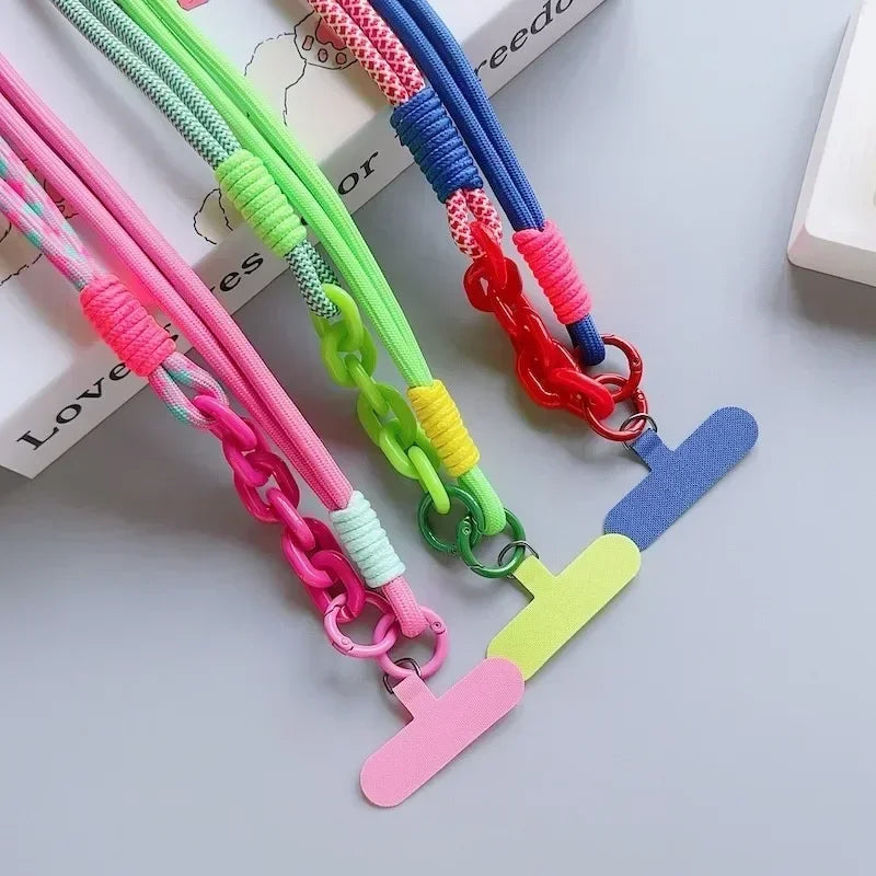 Knotting Universal Crossbody Long Phone Lanyard Strap Mobile Phone Hanging Rope Neck Straps Anti-lost Lanyards Cell Phone