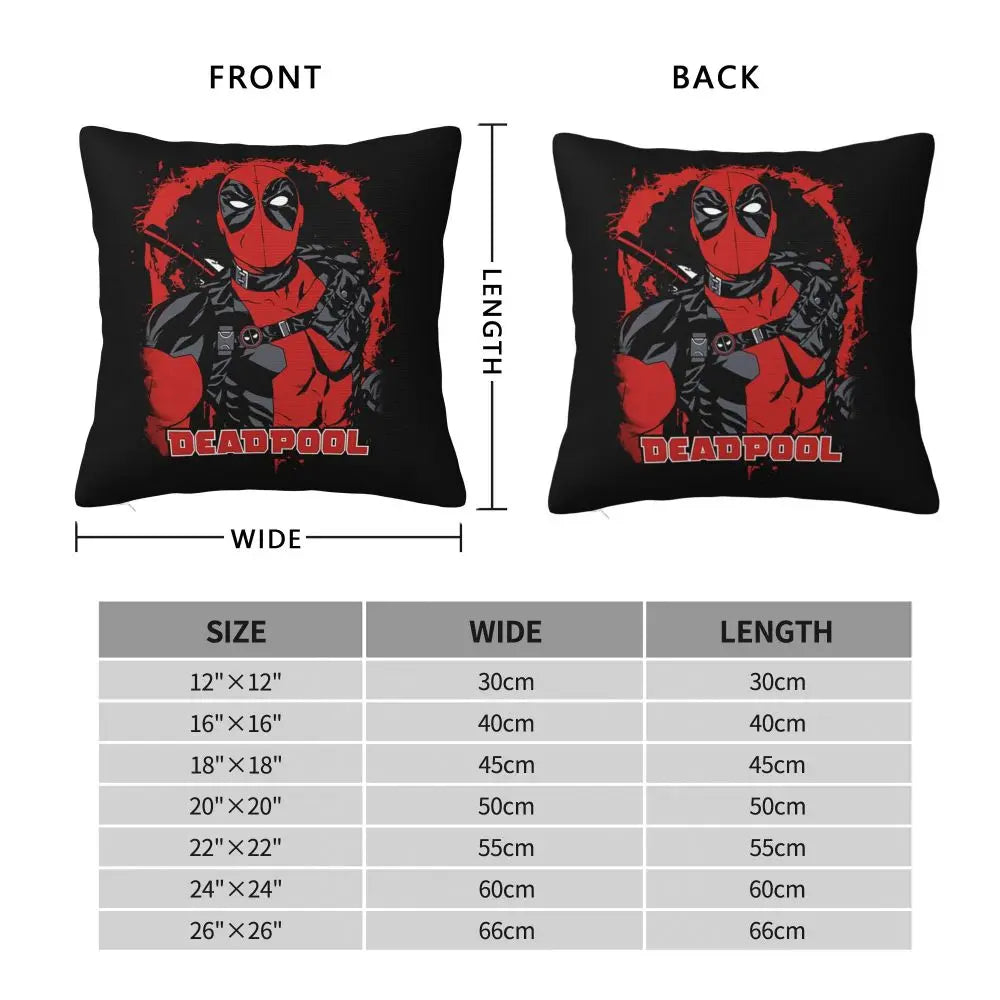 Custom Deadpool Wolverine Cartoon Manga Cushion Cover Soft Cute Pillows