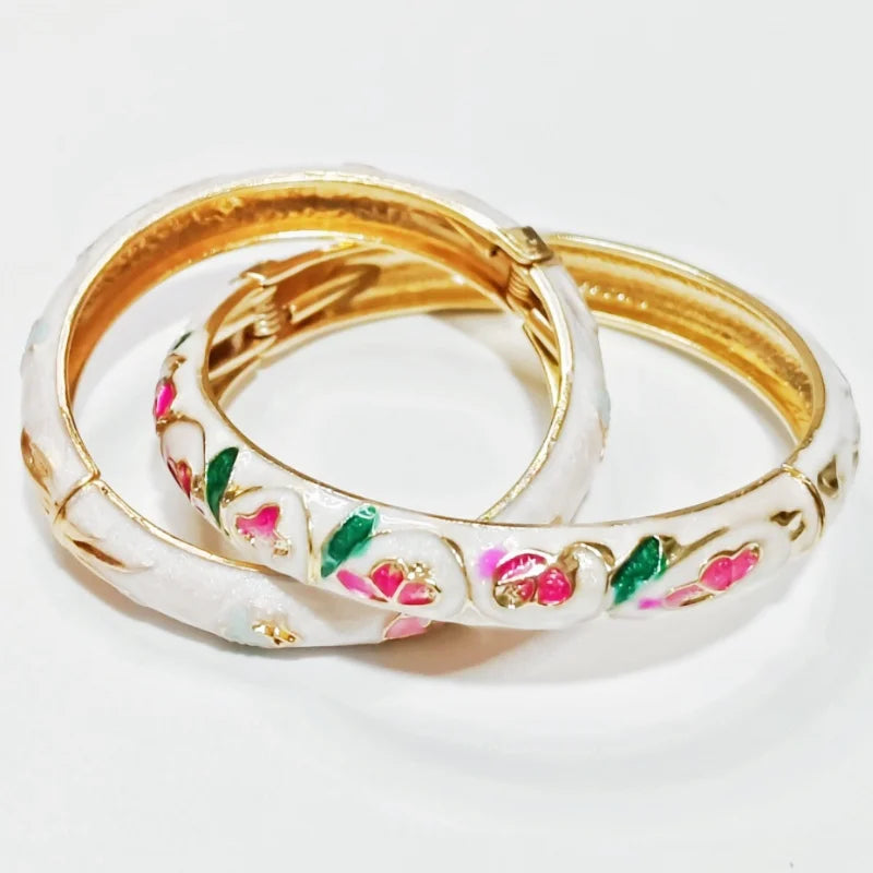 Wholesale 12 pcs （6 sets）Vintage mixed style enamel pattern alloy Mixed Adults and children bracelet