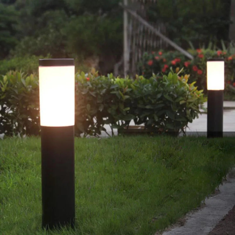 Outdoor Waterproof IP65 LED Lawn Lamp New Style Stainless Steel  Pillar Garden Path Round Landscape Lawn Lights AC85-265V
