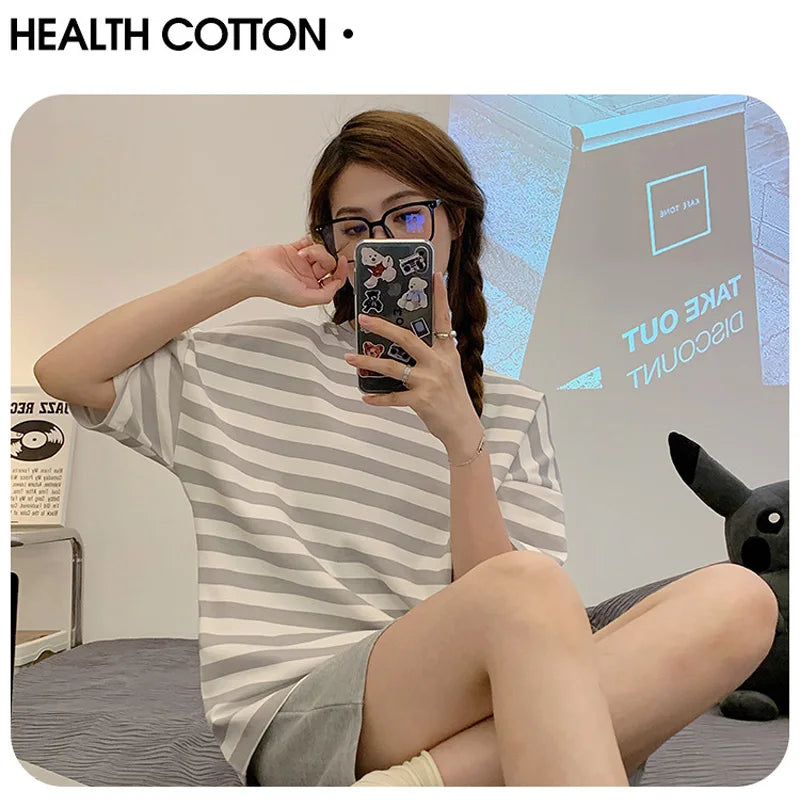New Women's Pajamas Two-Piece Summer Thin Section Of Short-Sleeved Shorts Cute And Comfortable Milky Outwear Homewear Suit