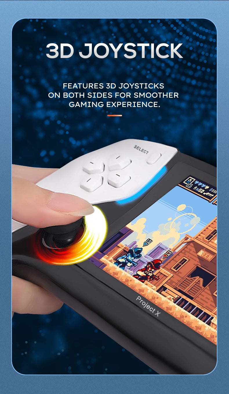 New Project X 4.3 Inch High-Defintion Ips Screenhandheld Game Console Supports Ps1 Arcade Hd Output For Dual Joystick Player