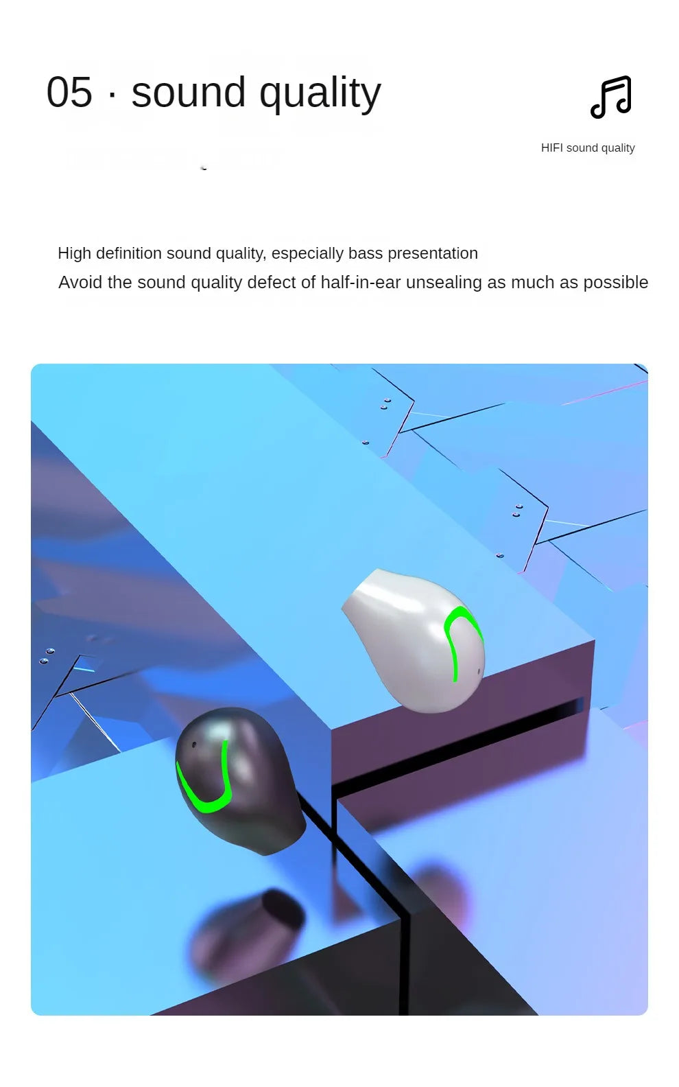 Mini Invisible Headset Bluetooth 5.3 in-ear Earphone TWS Wireless Headphone Noise Reduction HiFi Earbuds for XIAOMI iPhone