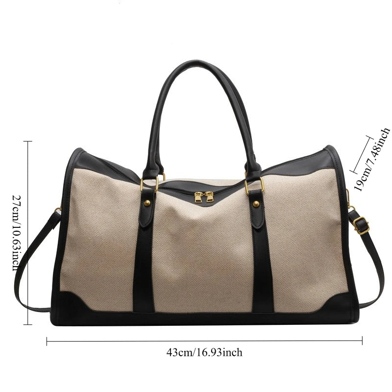 Fashion Travel Bags Women's Canvas Handbags Business Duffels Bags Vintage Fitness Gym Bags Business Trip