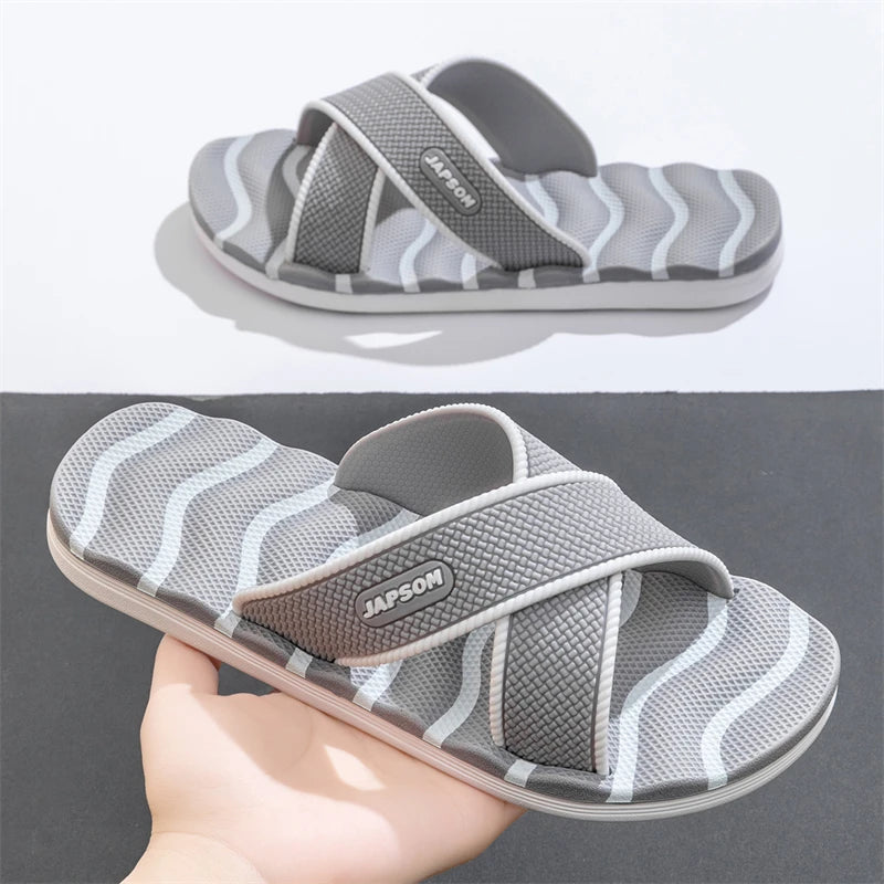 Couple Style Men's and Women's New Summer Beach Shoes Lightweight Flip-Flops Non-Slip Large Size Slippers Thick-Soled Anti-Odor