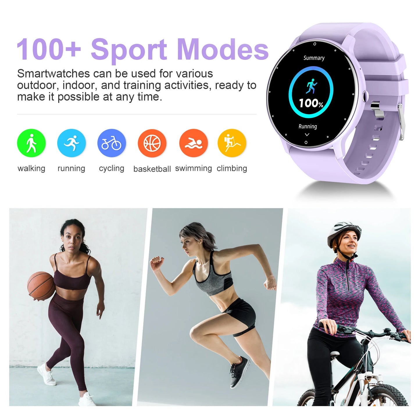 LIGE 2025 New IP68 Waterproof Sport Fitness Tracker Smart Watch Full Touch Screen Bluetooth Call Smartwatch for Men Women