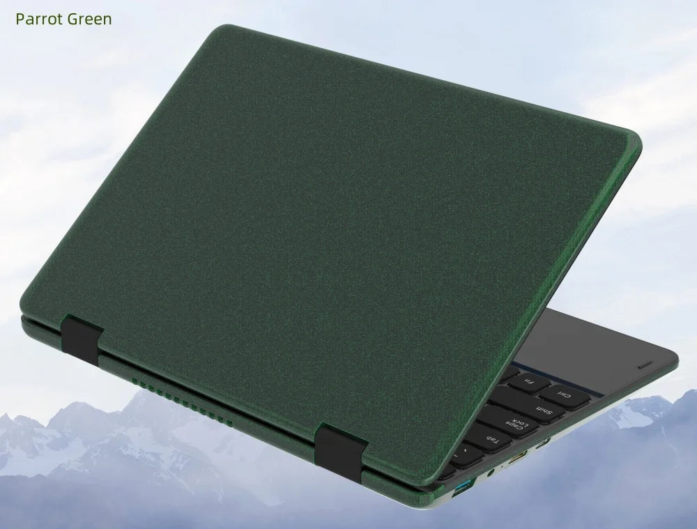 Green 2025 New 11" Touch Screen Intel Celeron N100  4 Core 4 Thread 3.4GHz  Laptop PC Cheap Win 11 Laptops Computer For Business