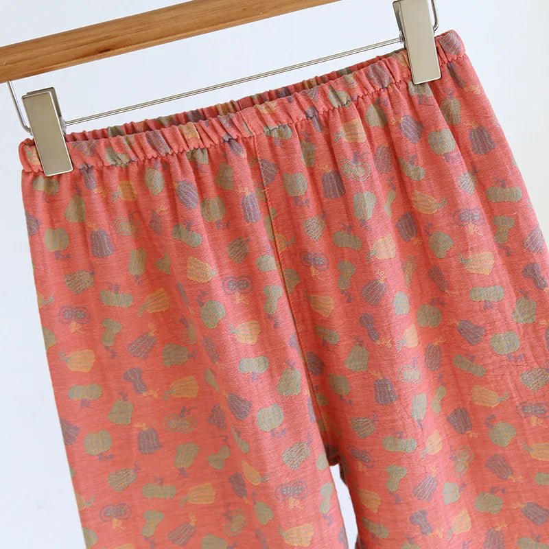 2025 New Spring and Autumn Pajama Set 100%Cotton Comfortable Long sleeved Two Piece Home Furnishings Large Size Home Furnishings