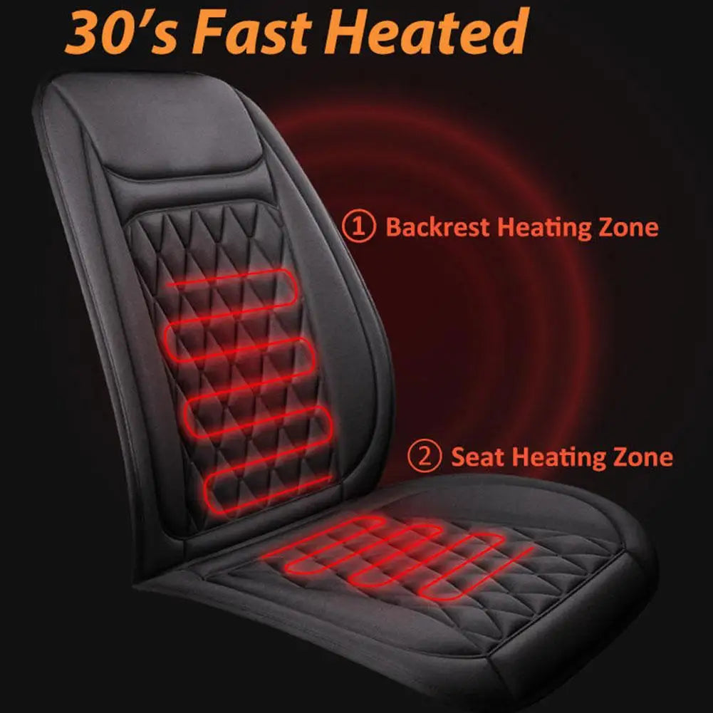 12-24v Heated Car Seat Cover 30' Fast Car Seat Heater Cloth/Flannel Heated Car Seat Protector 25W Seat Heating Cover Car Seat