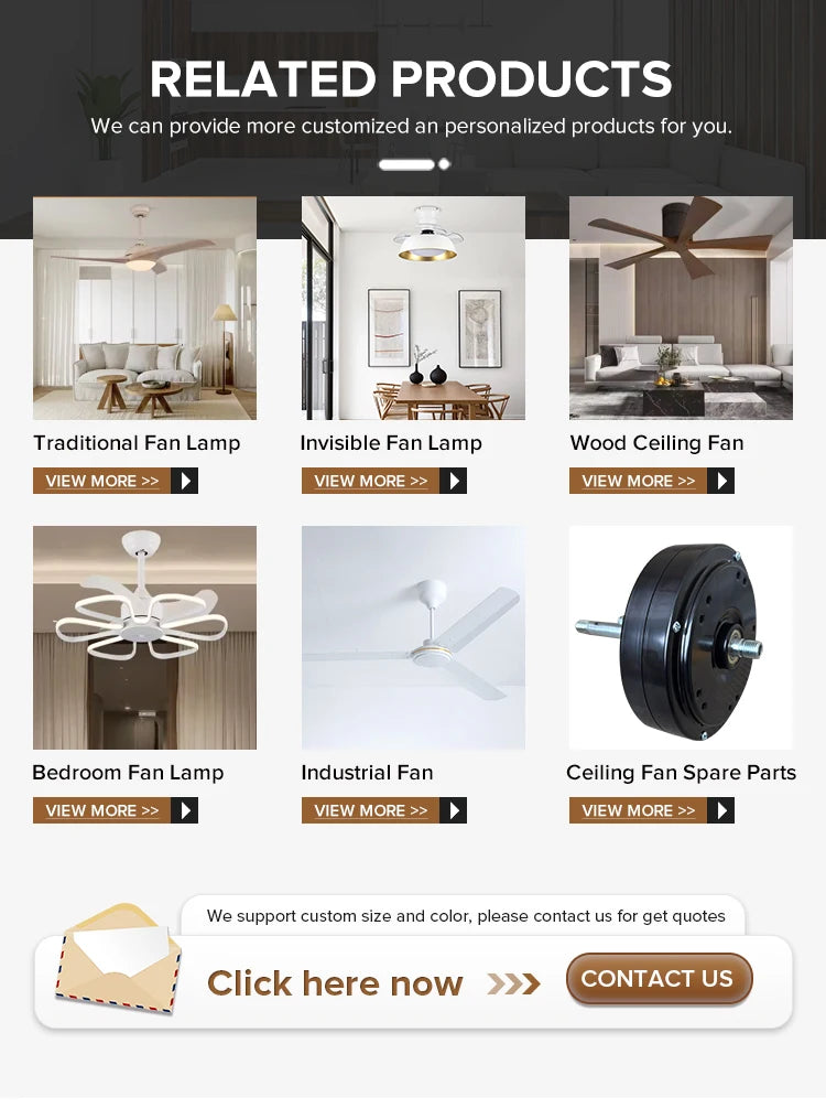 Fashion Design  Remote Control 52 Inch Three Blades Six Wind Speeds  Ceiling Fans