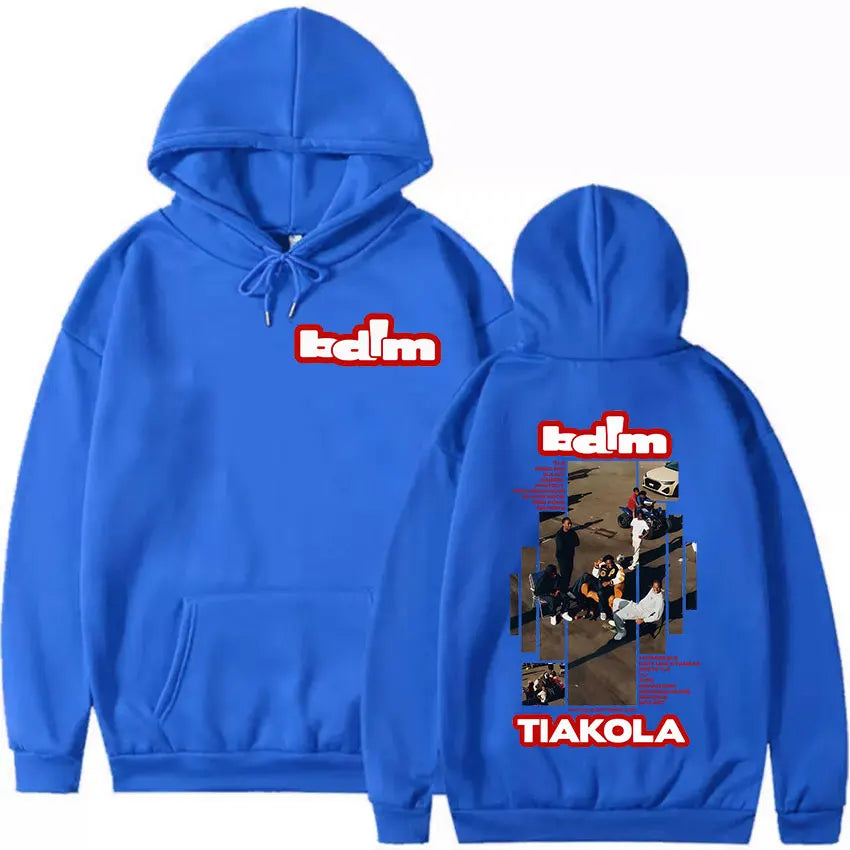 Rapper TIAKOLA Bdim Tour 2025 Album Merch Graphic Hoody Men's Fashion Oversized Sweatshirt Vintage Cozy Fleece Hoodie Streetwear