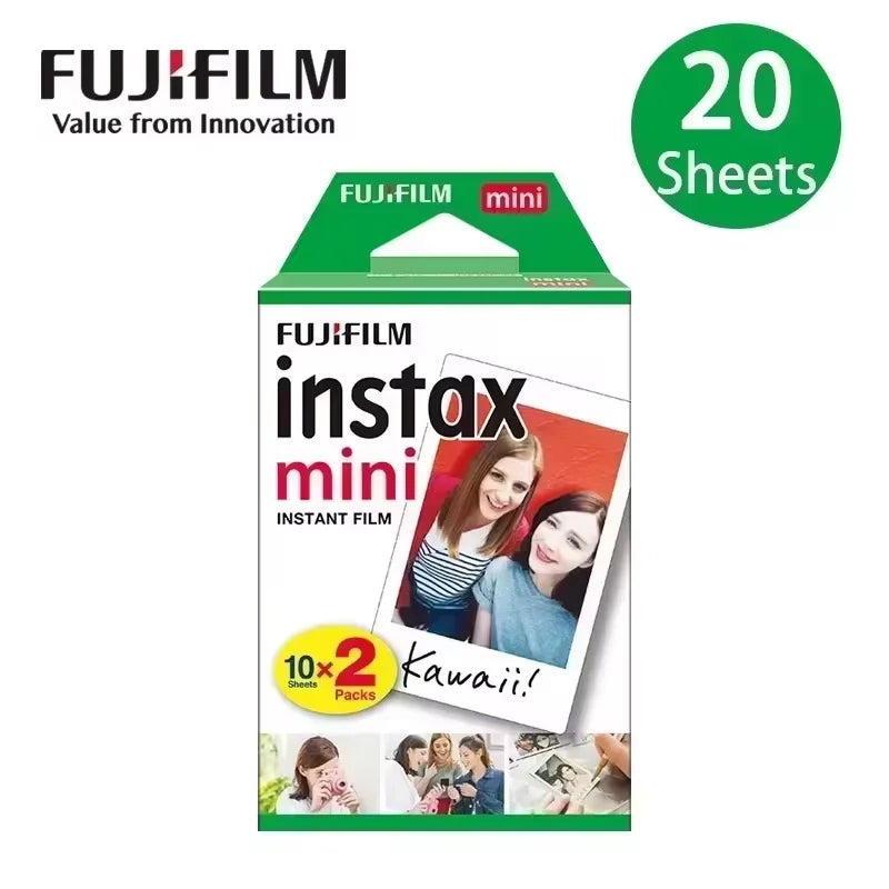 10/20/40/80/200 Sheets Fujifilm instax Mini 11 12  9 7+ 90 3 Inch White Edge Films For Instant Mini Camera 25 50s 90 Photo Paper