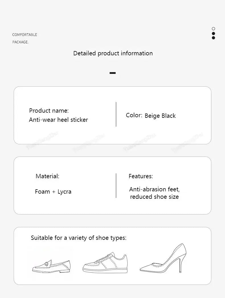 Shoe Pads for High Heels Anti-wear Foot pads Heel Protectors Womens Shoes Insoles Anti-Slip Adjust Size Shoes Accessories 1Pair