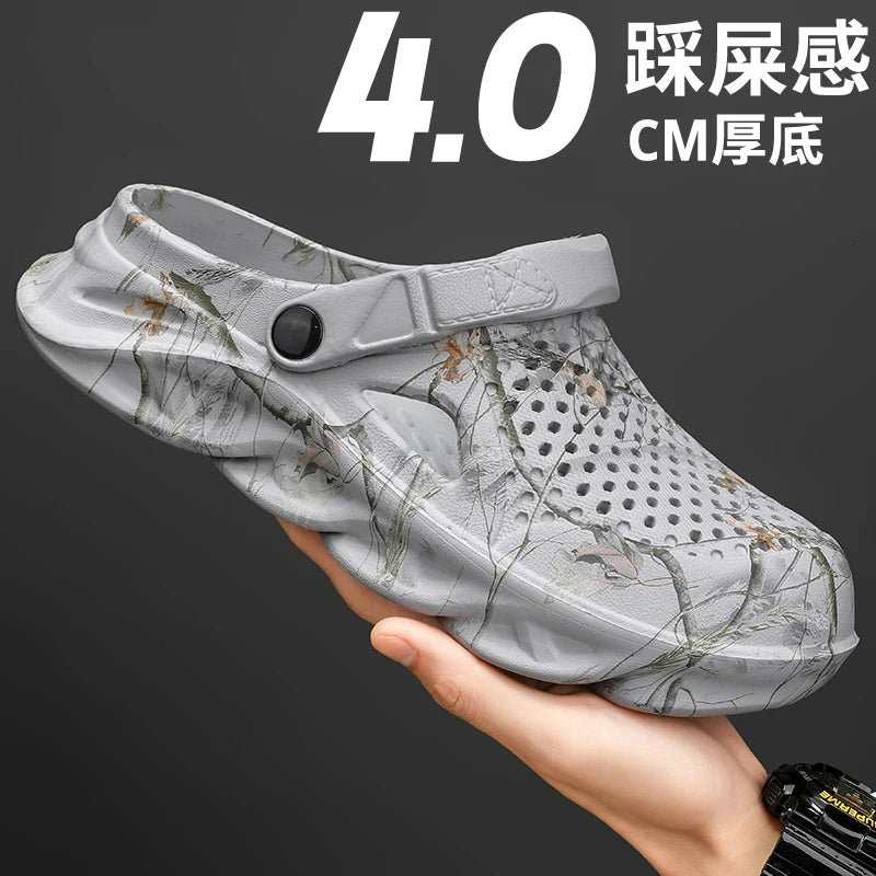 Men's Summer Sandals Clogs Men Women Breathable EVA Thick and Soft Sole Slippers Beach Water Shoes Couple's Clogs Big Size 47