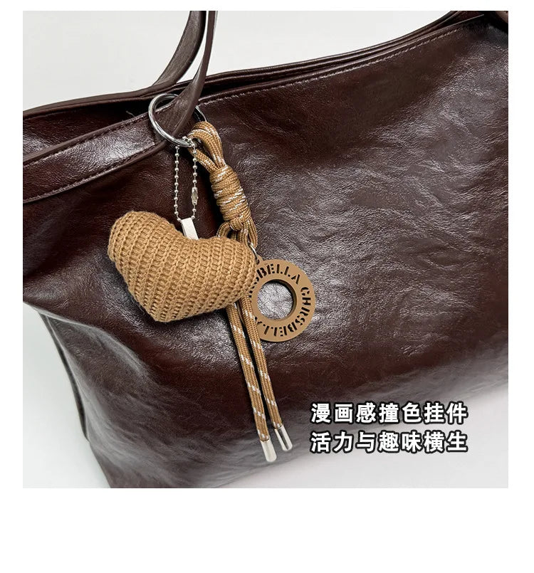 Casual Women Handbags Big Capacity Luxury Design PU Leather Female Shoulder Crossbody Bag Commuting Office Totes Ladies Hand Bag