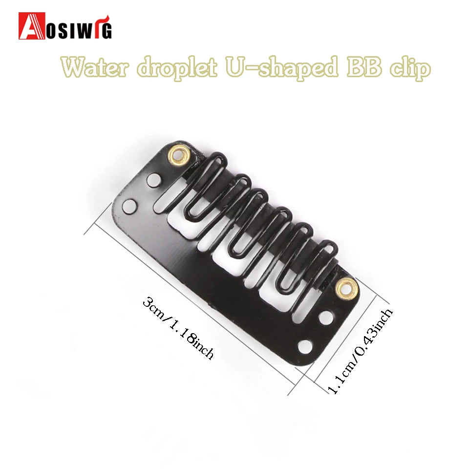 2PC Synthesis Bangs Wig Hair Extensions Curly Clip-on Hair Front Side Long Wavy Blone  Bangs With Clip Invisible Fringe Fake Hai