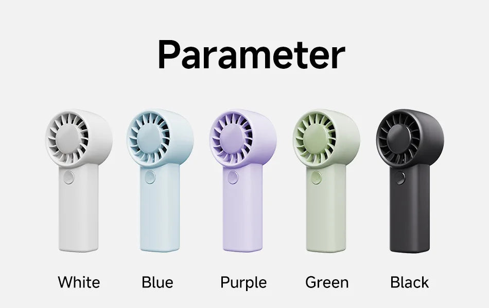 Mini Fans 3 Speed Adjustable Small Handheld Fan Type-C Rechargeable Build in 500mAh Battery for Office Camping Travel Outdoor