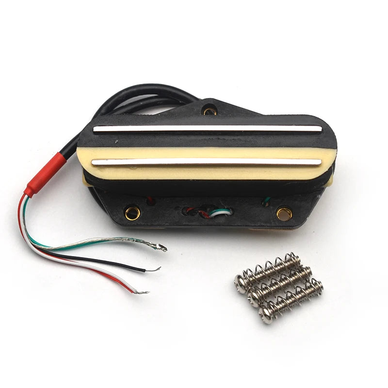 Black with Silver Dual Rail Dual Coil Magnetic Bridge Pickup Humbucker for TL Electric Guitar