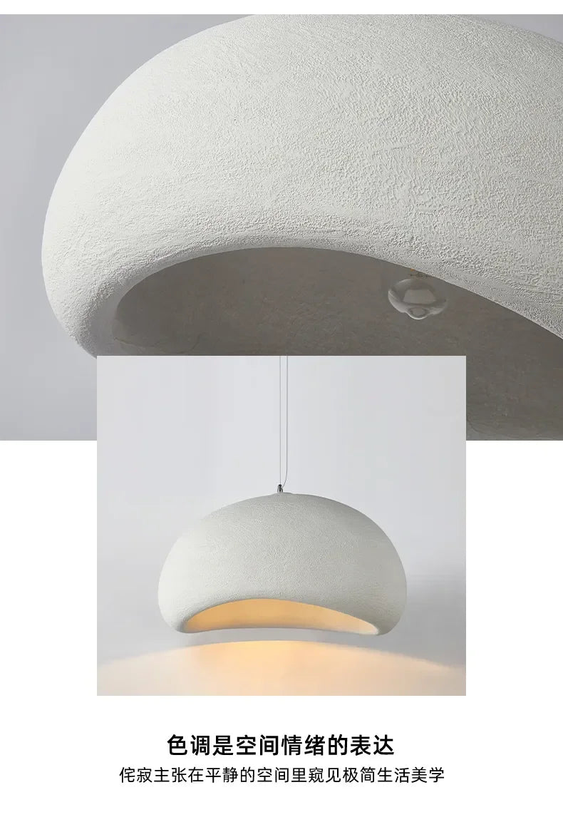 Japanese Wabi-Sabi Chandelier Modern Minimalist Dining Living Room Pendant Light Bedroom Bar Designer Homestay E27 Hanghing Lamp