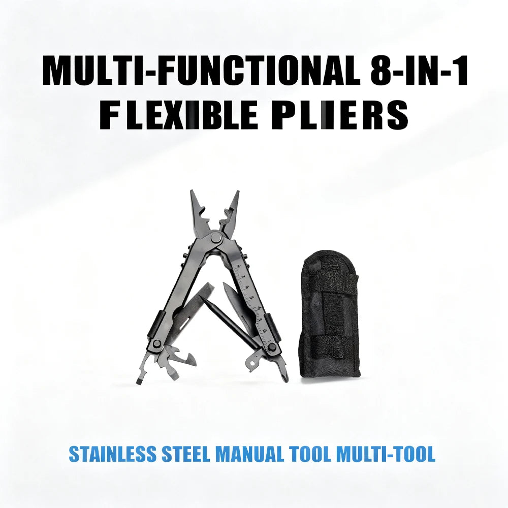 MultiTool 8 IN 1 Multifunctional Flexible Pliers Herramientas Ferramentas Comping Tool Stainless Steel Hand Tools Multitool