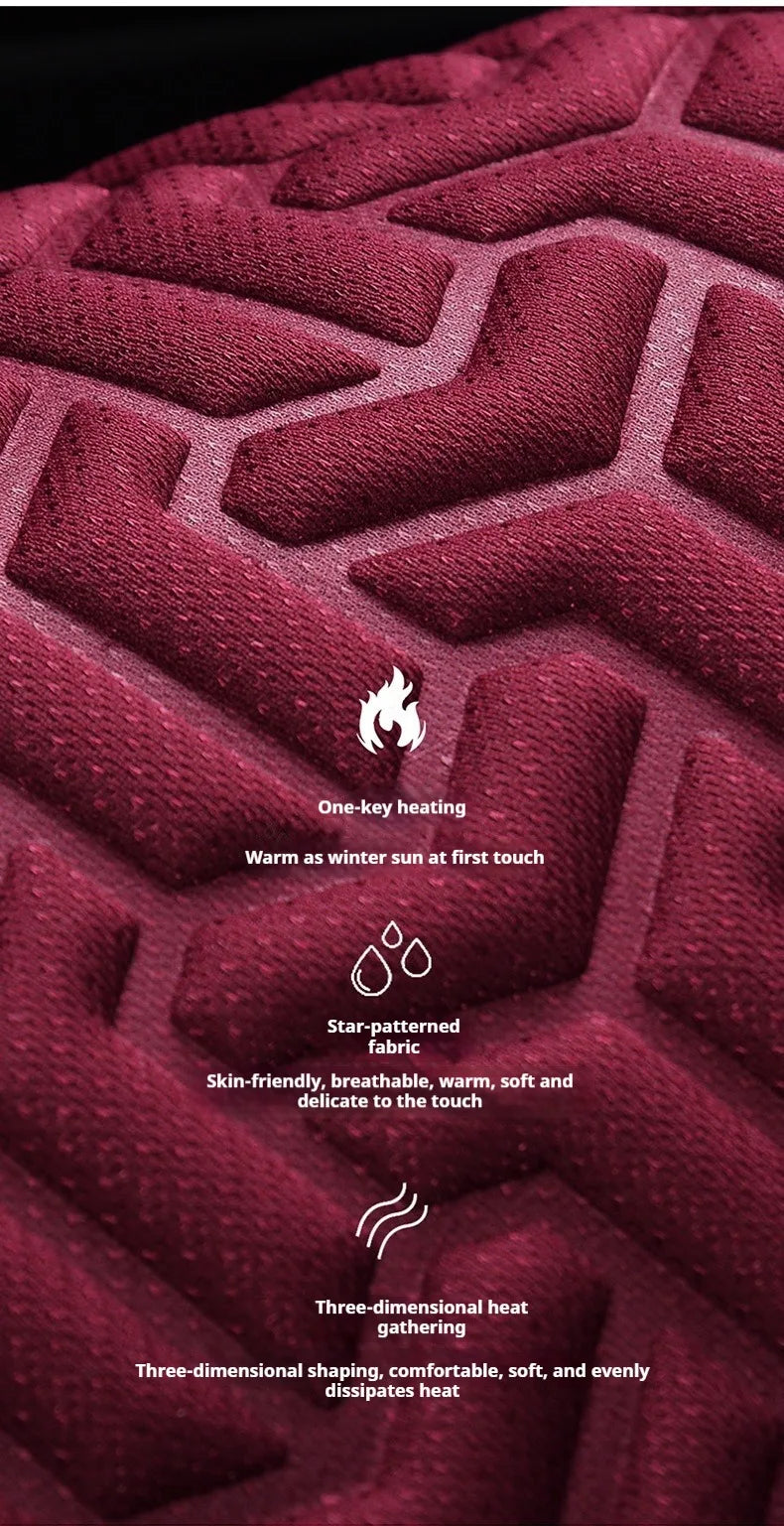 Universal Heated Car Seat Cover 12V Winter Seat Cushion Warm Velvet Plush Seat Protector Car Heating Mat Auto Accessories