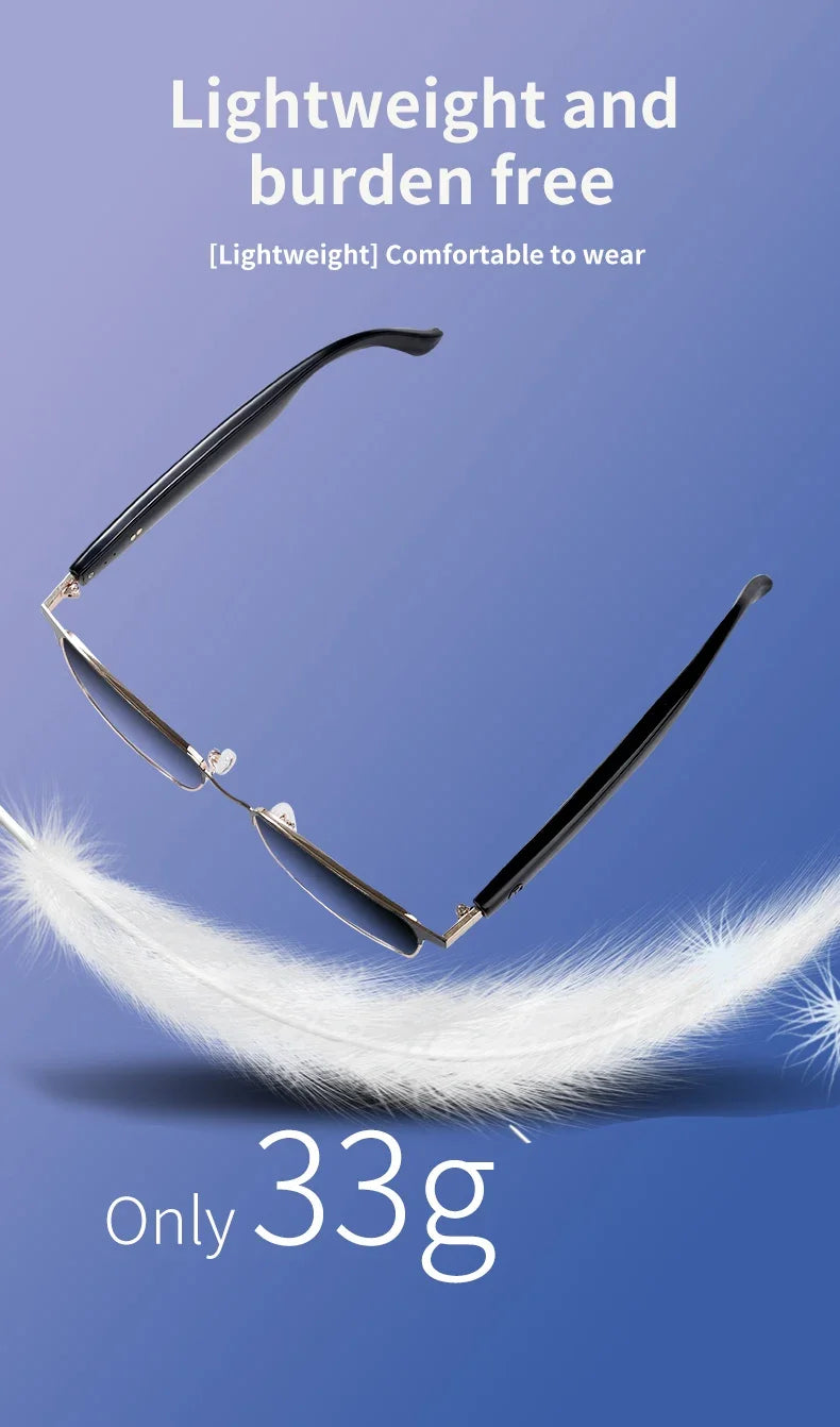 CLLOIO Wireless Bluetooth Smart  Glasses Men Myopia Prescription Photochromic Sunglasses Women Anti Blue Ray Reading Glasses