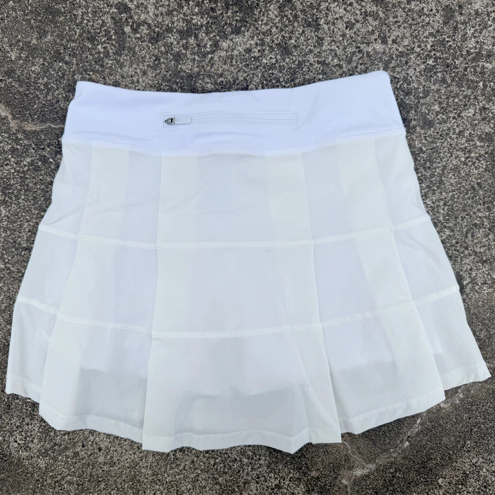Women's Pleated Tennis Skirt Quick-Drying Anti-Exposure Leisure Joker Sports Golf Yoga Skirt for Female