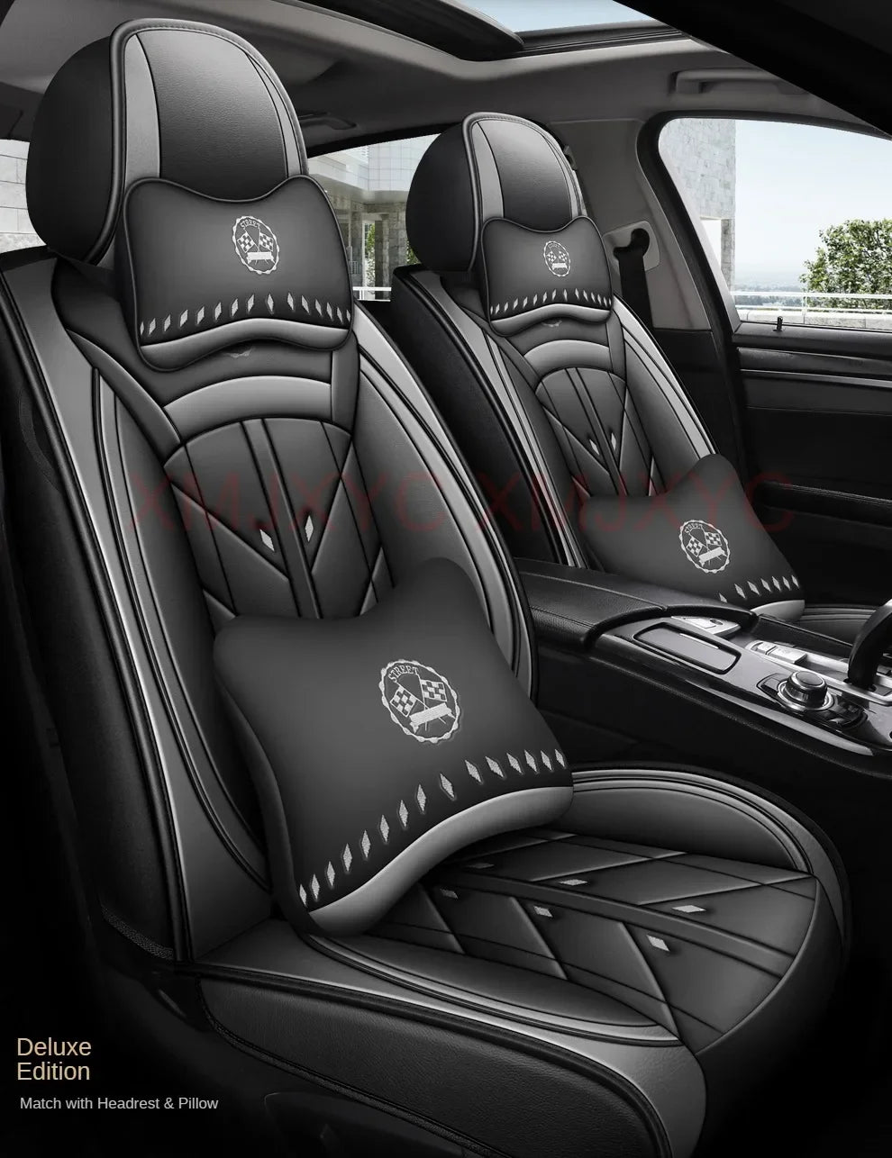 Universal Style Full Coverage Car Seat Cover for Ford Focus Mk4 Audi A6 4F W211 Skoda Kodiaq Clio 4 Car Accessories Pu Leather