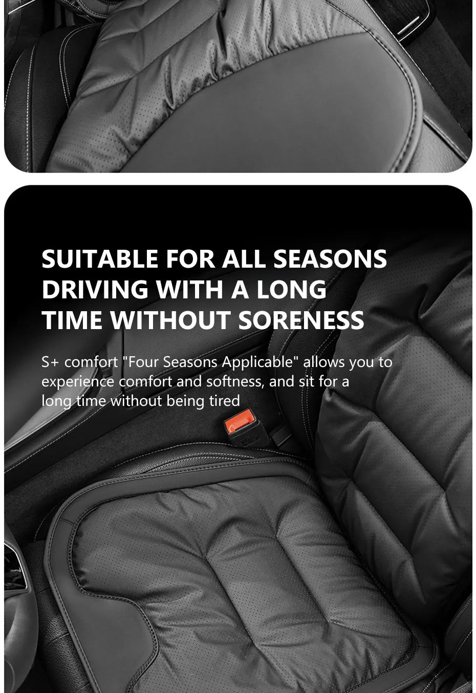 SEAMETAL Nappa Leather Car Seat Cover Universal Winter Seat Cover Soft Breathable Seat Cushion With Waist Pad Comfortable Mats