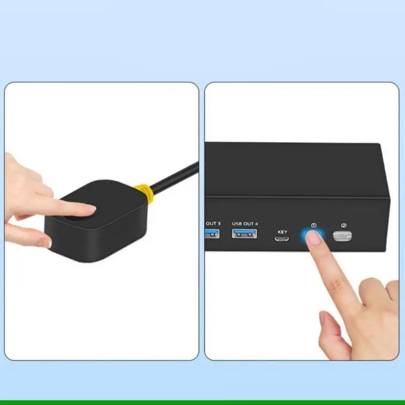 U55C 8K KVM Switcher Computers Monitors KVM Switcher 2 in 2 Out Computers Sharing