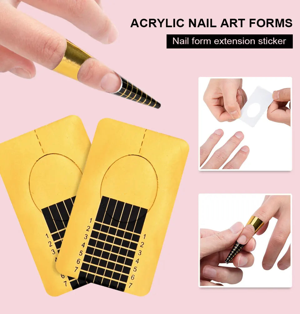 Nail Art Acrylic Powder and Liquid Mono Manicure Art Deco Nail Art Kit Crystal Nail Glitter 3D Engraved Acrylic Manicure Kit