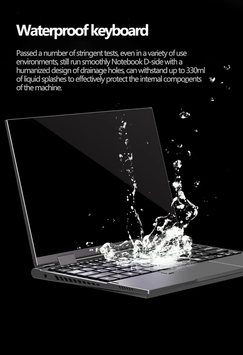 NEW 10.9 Inch 360° Fold Mini Laptop Intel N95 Touchscreens 16GB DDR5 Computer Notebook 2TB SSD Backlit Keyboard Tablet Laptop