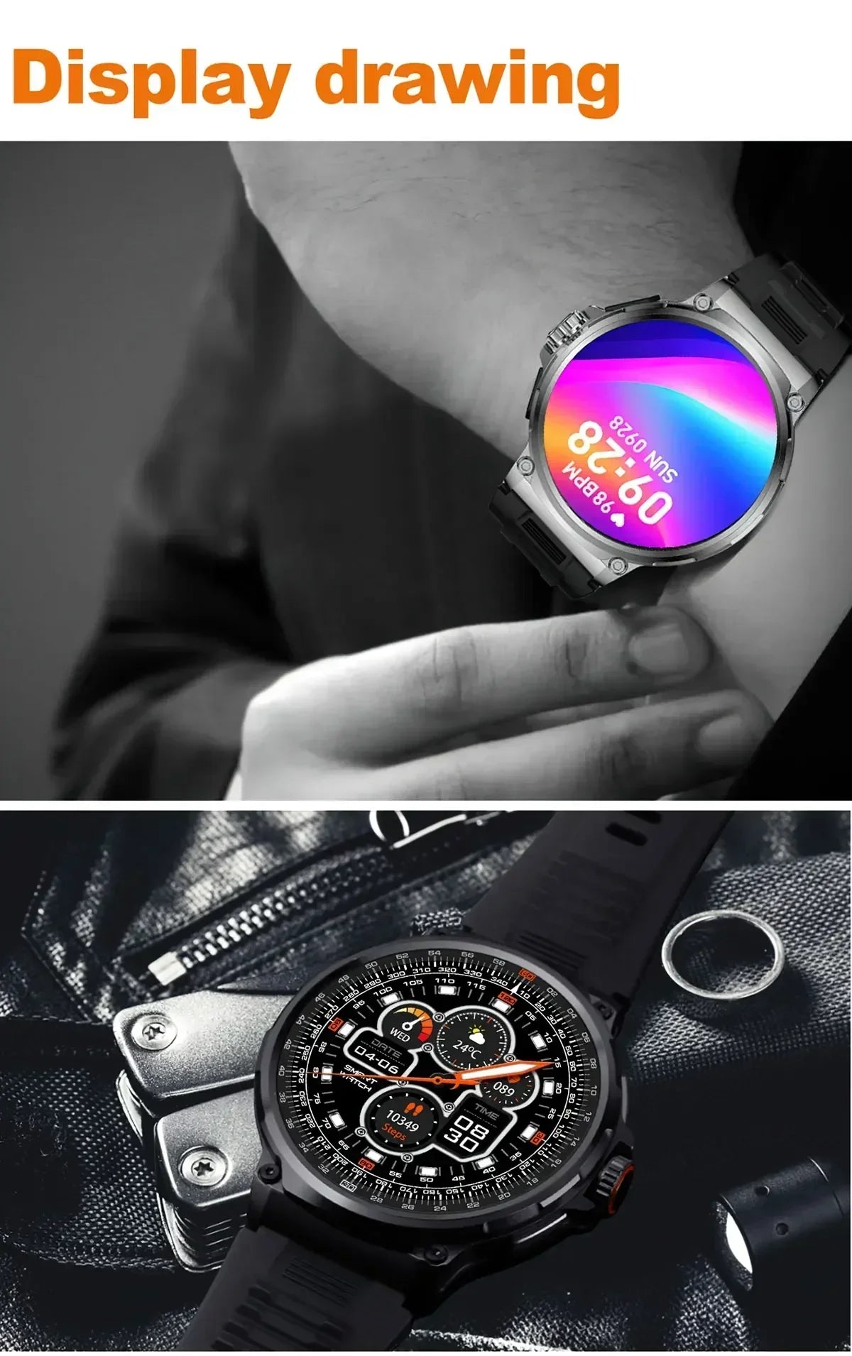 Xiaomi 2025 NEW 1.85-inch ultra HD smartwatch, GPS track HD Bluetooth call; 710 mah large battery 400+ dial, suitable for Huawei