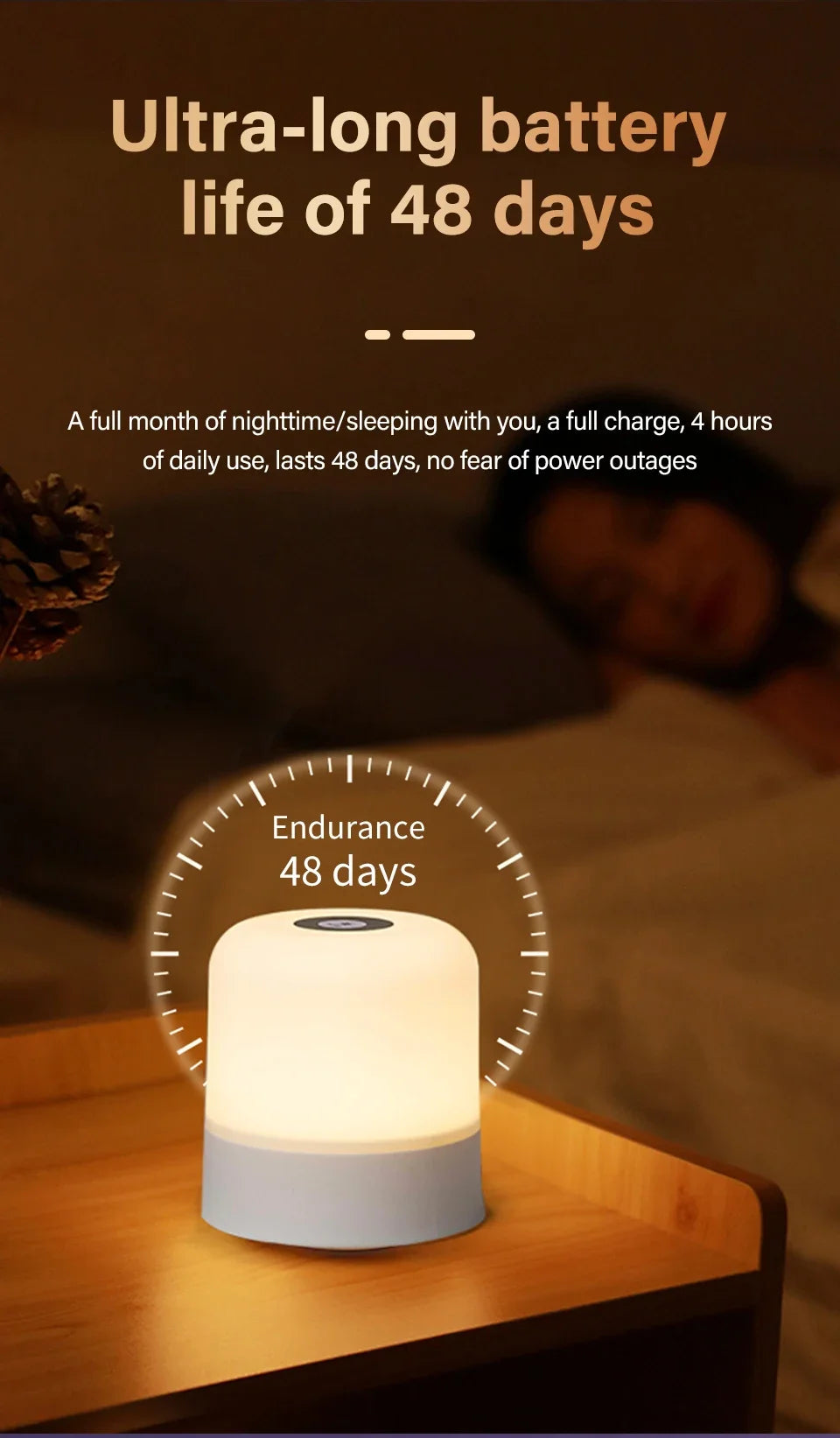 LED Table Lamp Touch Bedside Lamp 13 Color Changing Night Light Room Decor Remote Dimmable Rechargeable Bedside Night Lamp